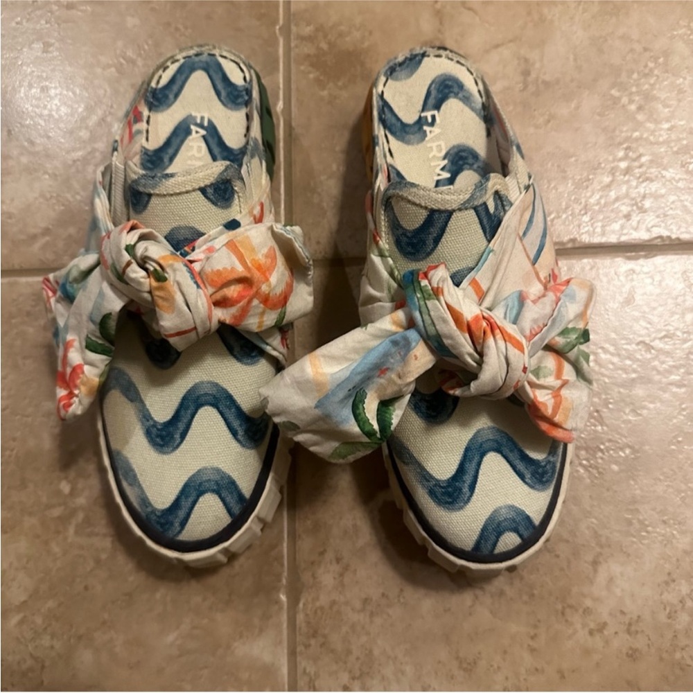Farm Rio Copacabana Mule Sneaker With Bow NEW - Picture 14 of 16